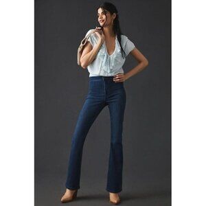 Pilcro Clean Flare Blue Denim Dark Jeans Size 24W